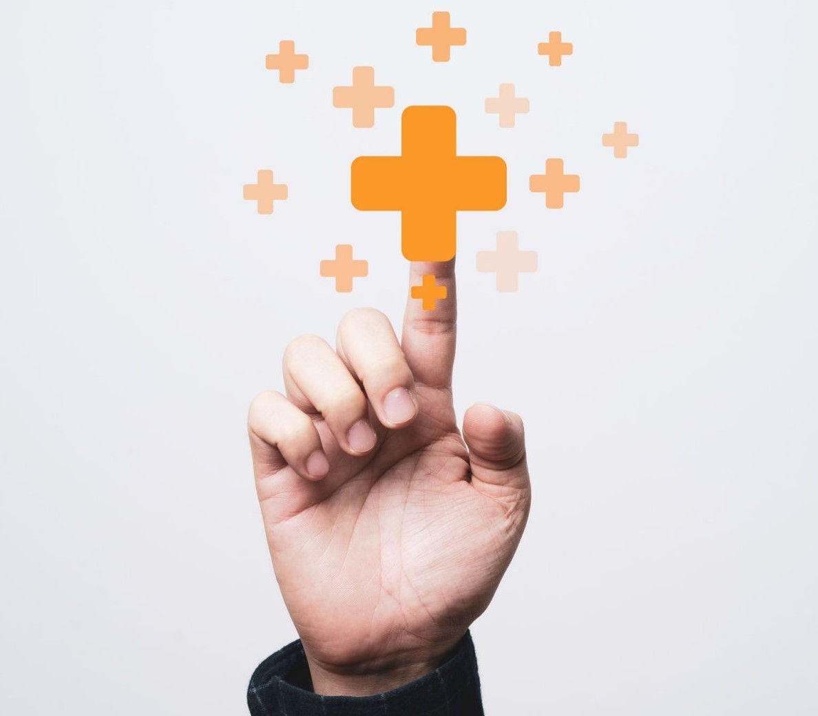 Healthcare Innovation Concept with Plus Signs