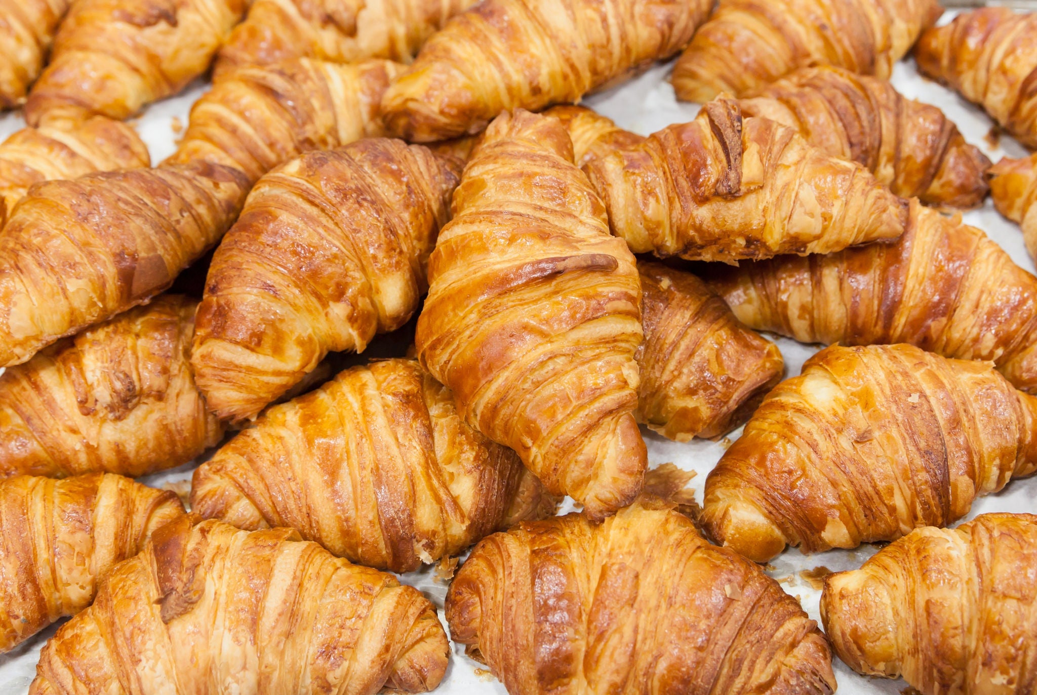 Croissants Freshly Baked Bakery Goods Display