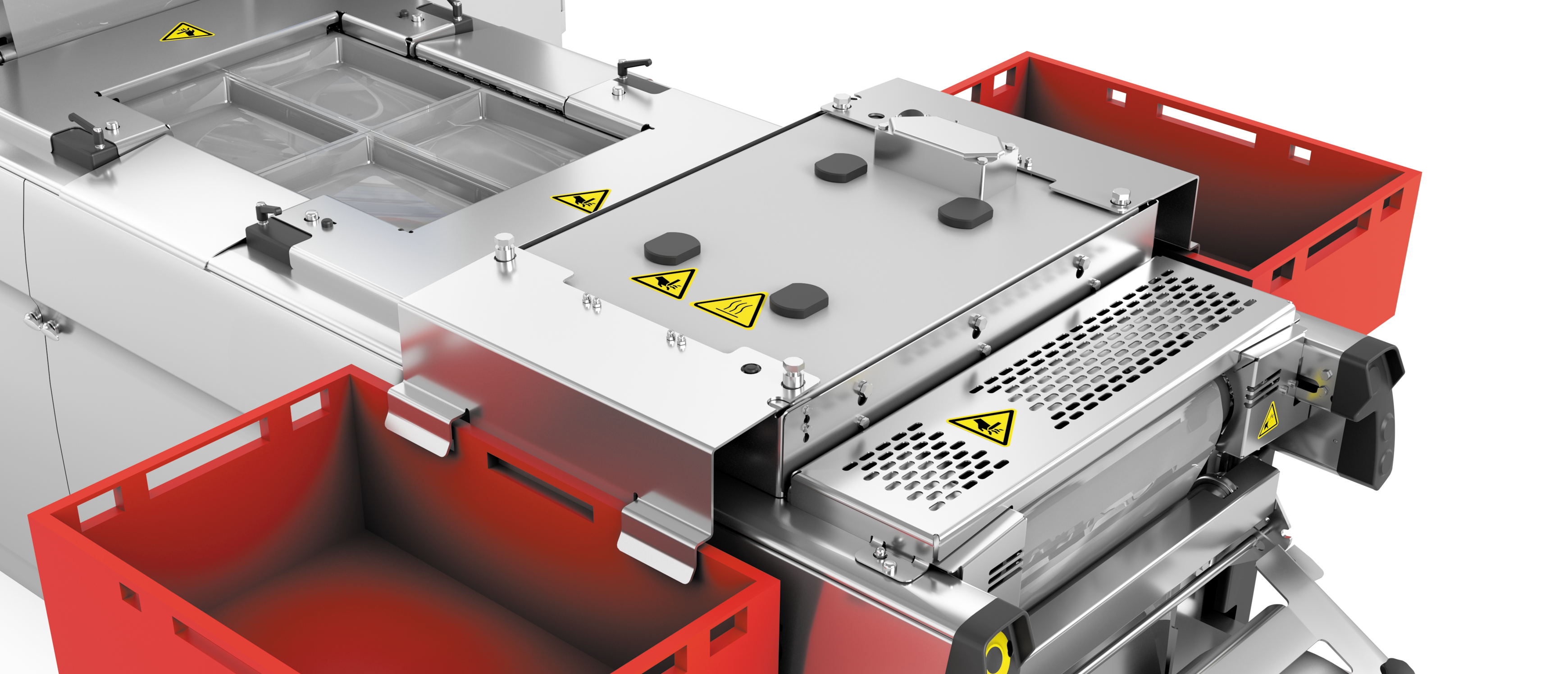MULTIVAC Packaging Machine with Red Trays