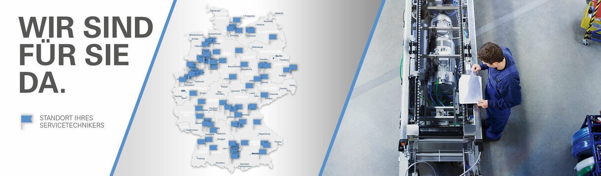 MULTIVAC Service Technician Locations Map Germany MULTIVAC Service Technician Locations Map Germany