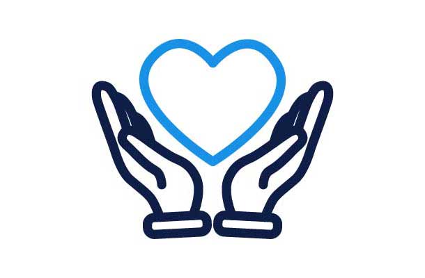 Heart Health Care Icon - Hands Holding Heart Heart Health Care Icon - Hands Holding Heart