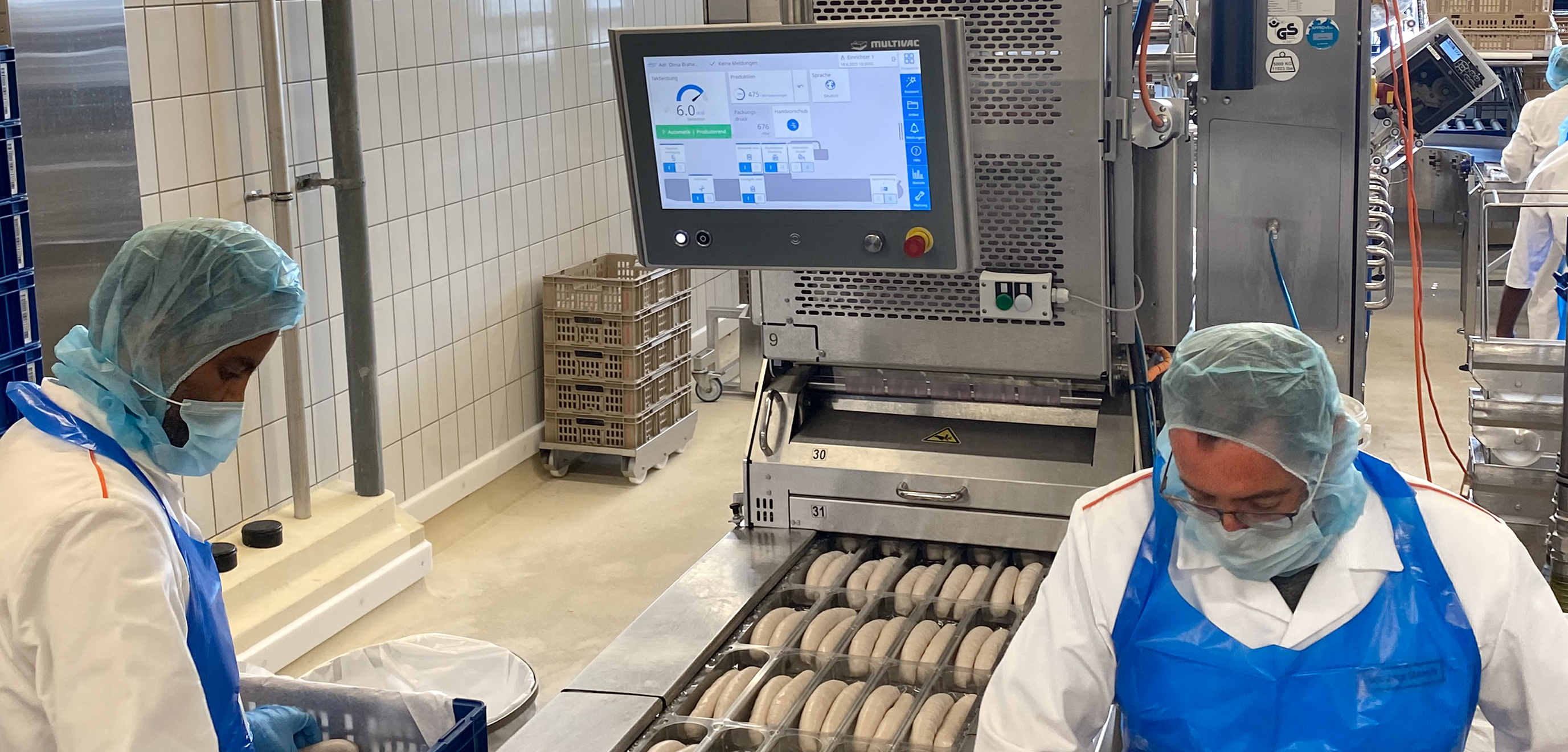 MULTIVAC Sausage Packaging Machine in Factory MULTIVAC Sausage Packaging Machine in Factory
