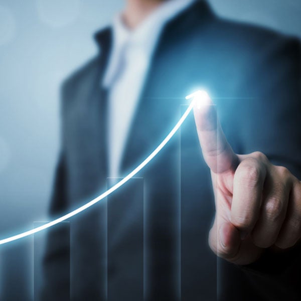 Business Growth Concept with Rising Graph Business Growth Concept with Rising Graph