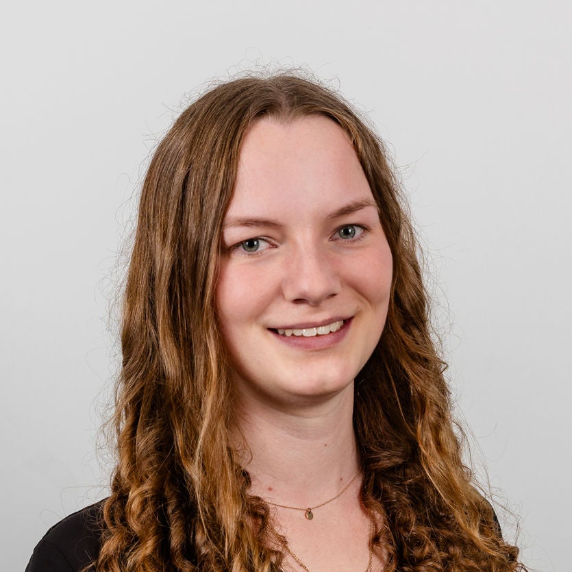 Curly Hair Portrait with Neutral Background