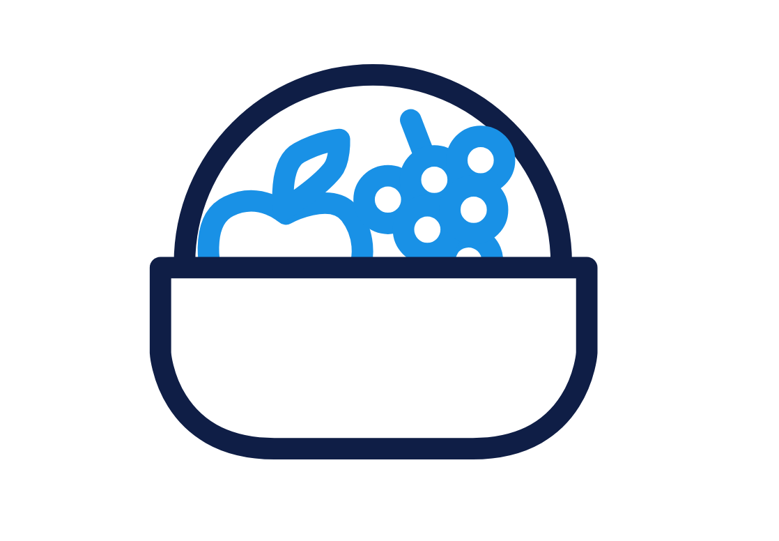 Fruit Basket Icon Illustration for Healthy Eating Fruit Basket Icon Illustration for Healthy Eating