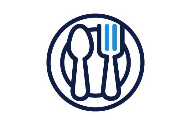 Food Service Icon - Spoon, Fork, Plate Food Service Icon - Spoon, Fork, Plate