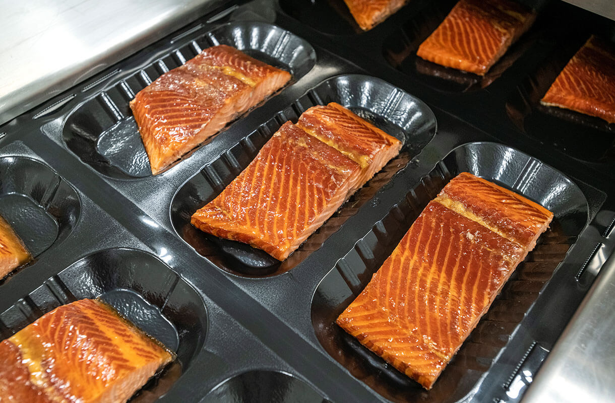 Salmon Packaging Machine by MULTIVAC in Action