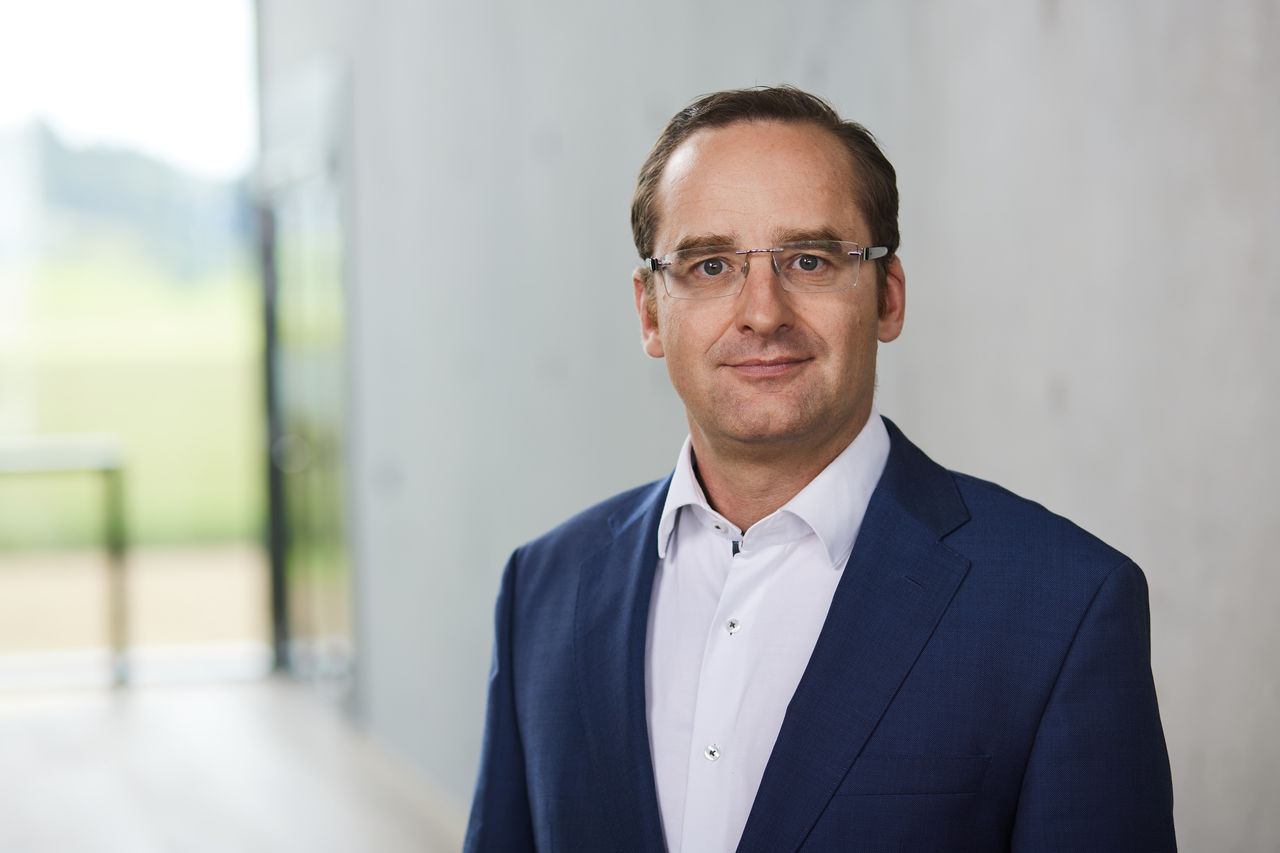 Business Professional in Blue Suit Indoors