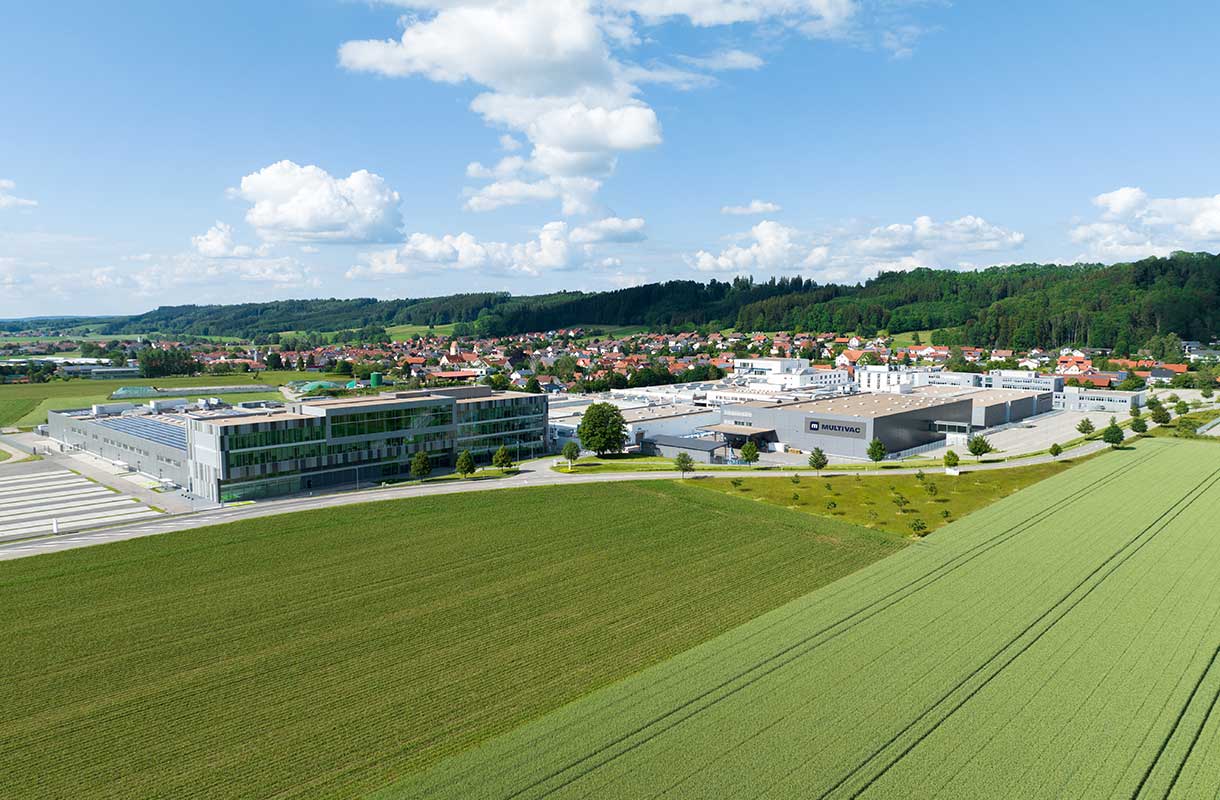 MULTIVAC Factory Landscape with Green Fields MULTIVAC Factory Landscape with Green Fields