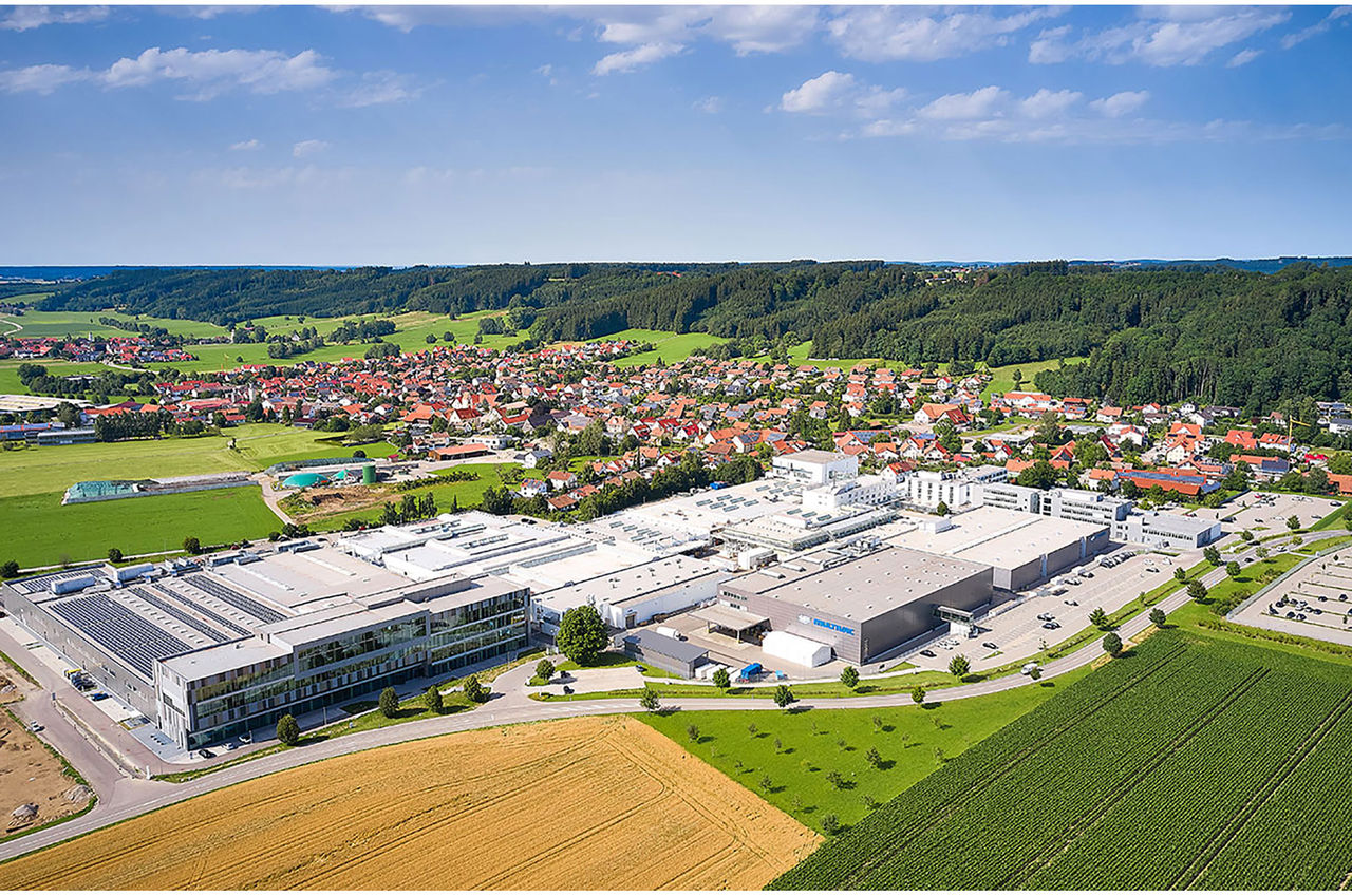 MULTIVAC Factory Aerial View in Rural Landscape MULTIVAC Factory Aerial View in Rural Landscape
