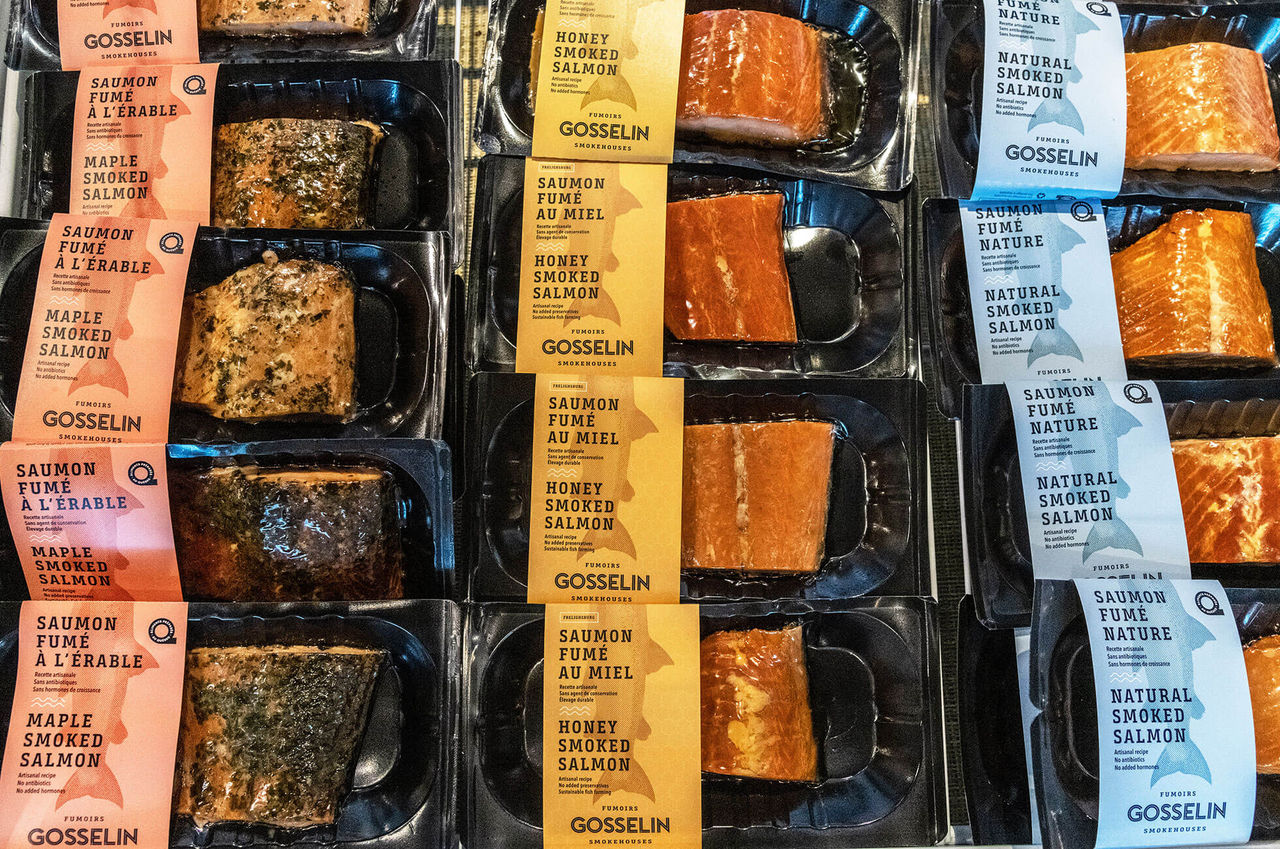 Smoked Salmon Packaging Display by Gosselin Smoked Salmon Packaging Display by Gosselin