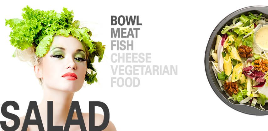 Fresh Salad Bowl with Mixed Ingredients Fresh Salad Bowl with Mixed Ingredients