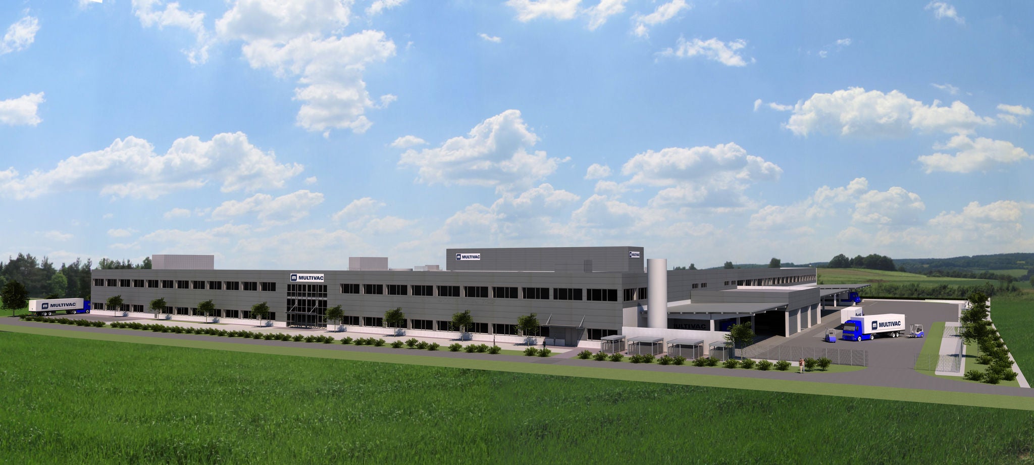 MULTIVAC Factory Exterior with Green Landscape MULTIVAC Factory Exterior with Green Landscape