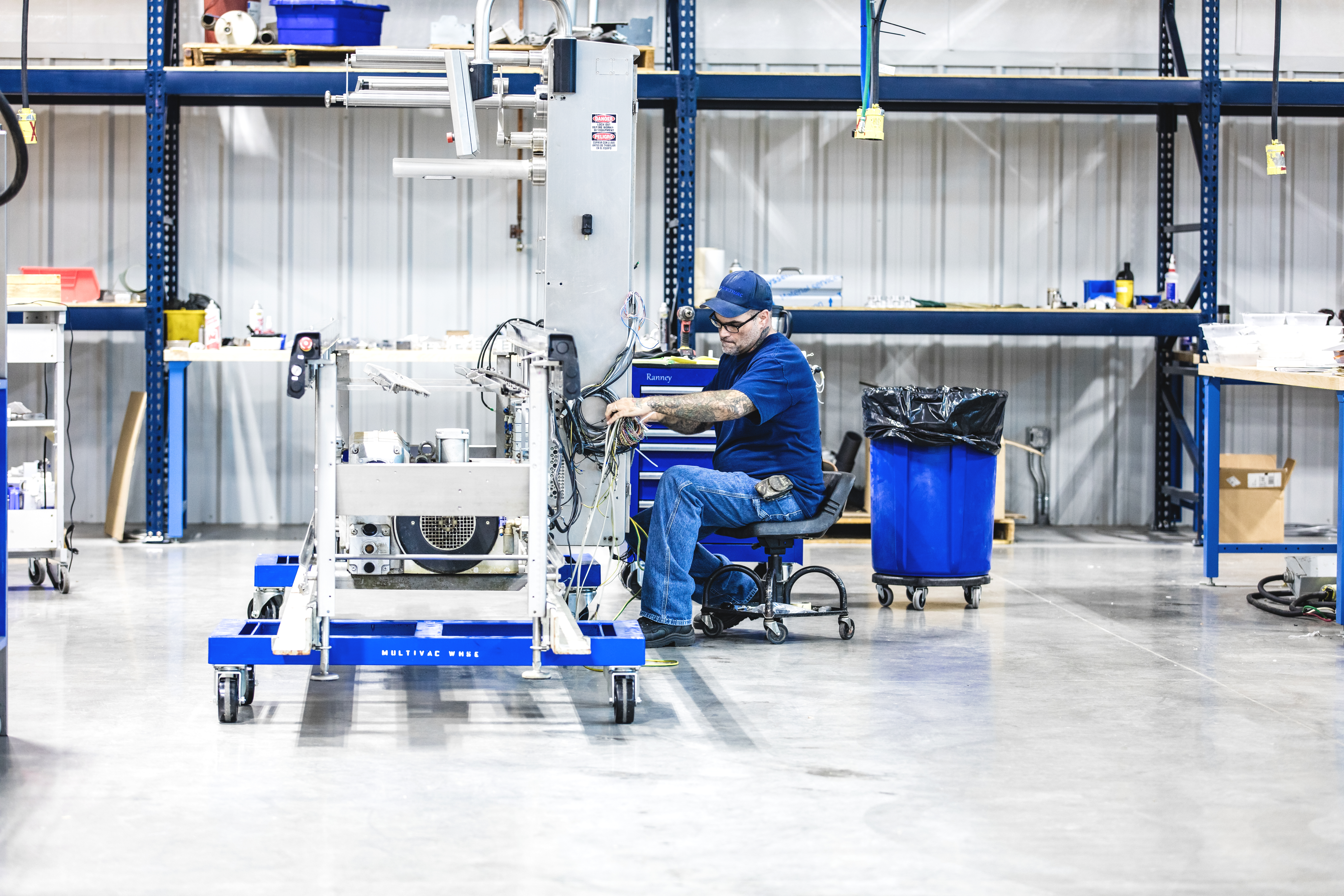 MULTIVAC Machine Assembly in Industrial Setting MULTIVAC Machine Assembly in Industrial Setting